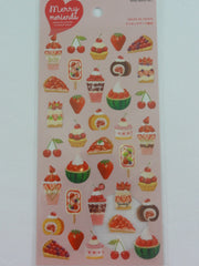 Cute Kawaii Mind Wave Merry Berry Red Strawberry theme Sticker Sheet - for Journal Planner Craft Organizer