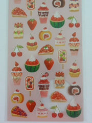 Cute Kawaii Mind Wave Merry Berry Red Strawberry theme Sticker Sheet - for Journal Planner Craft Organizer