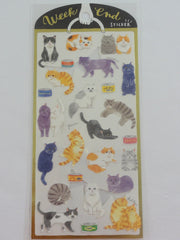 Cute Kawaii Mind Wave Weekend Series - Cat Kitten Sticker Sheet - for Journal Planner Craft