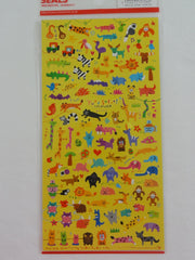 Cute Kawaii Mind Wave Animals Hippo Giraffe Wild Zoo Sticker Sheet - for Journal Planner Craft