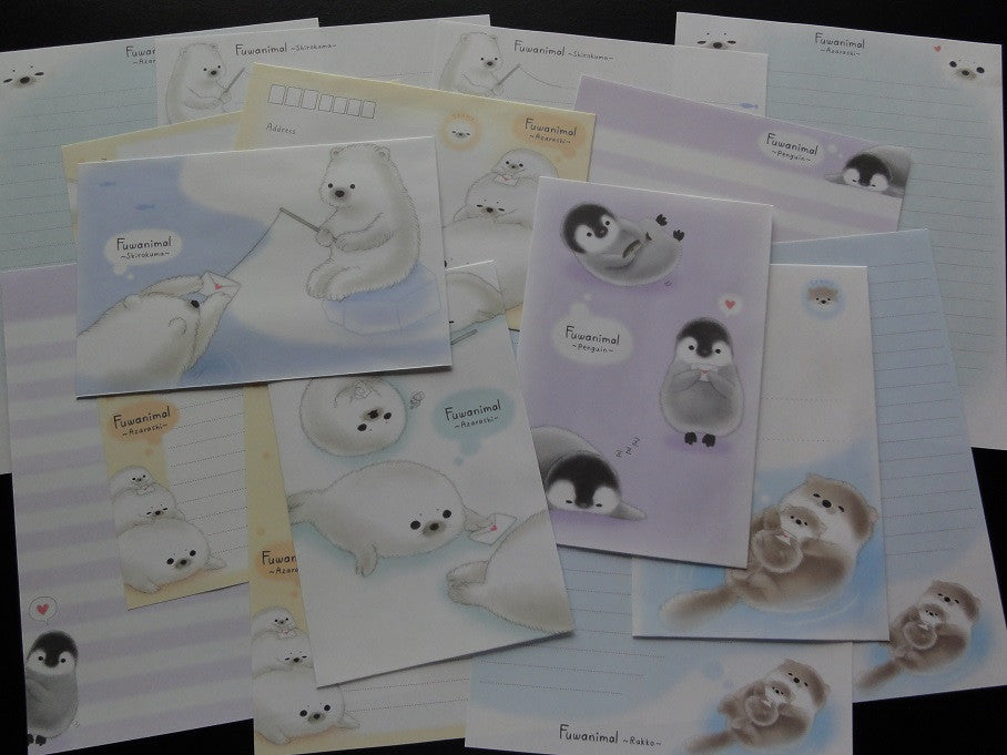 Kawaii Cute Kamio Fuwanimal Penguin Seal Otter Letter Sets
