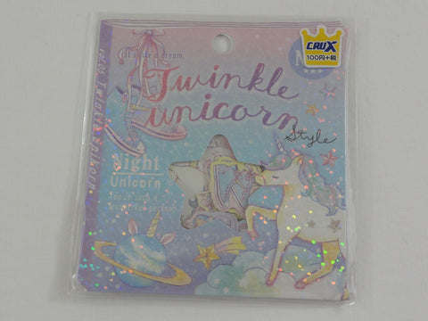Cute Kawaii Crux Twinkle Unicorn Love Stickers Flake Sack - for Journal Planner Craft Scrapbook Collectible