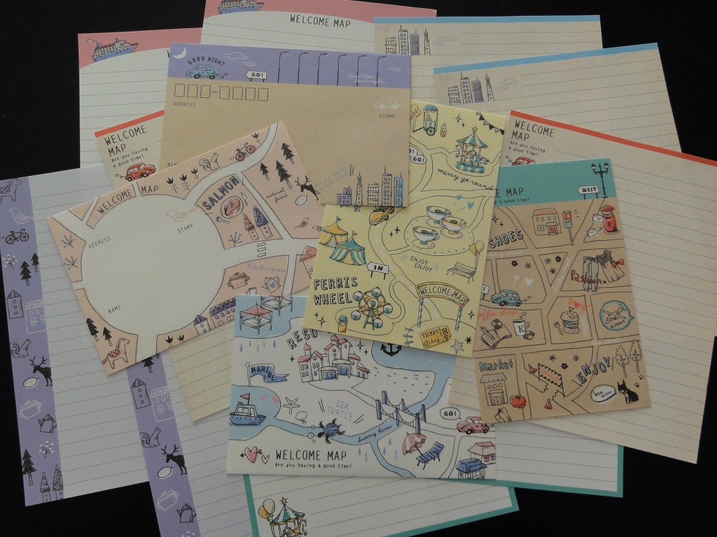 Kawaii Cute Kamio Welcome Map Letter Sets