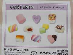 Cute Kawaii Mind Wave Marshmallow Sweet Flake Stickers Sack - for Journal Agenda Planner Scrapbooking Craft