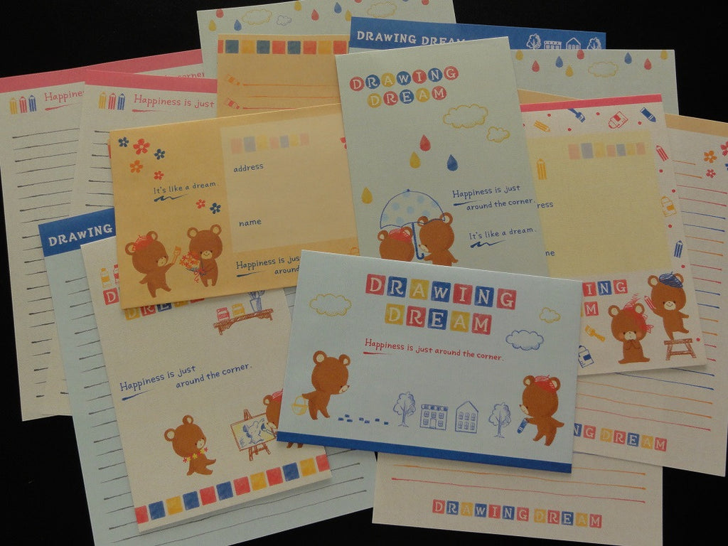 Kawaii Cute Crux Drawing Dream Bear Letter Sets