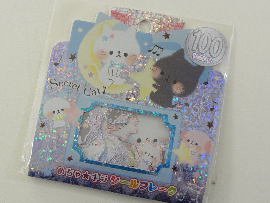 Cute Kawaii Kamio Secret Cat Kitten Stickers Flake Sack