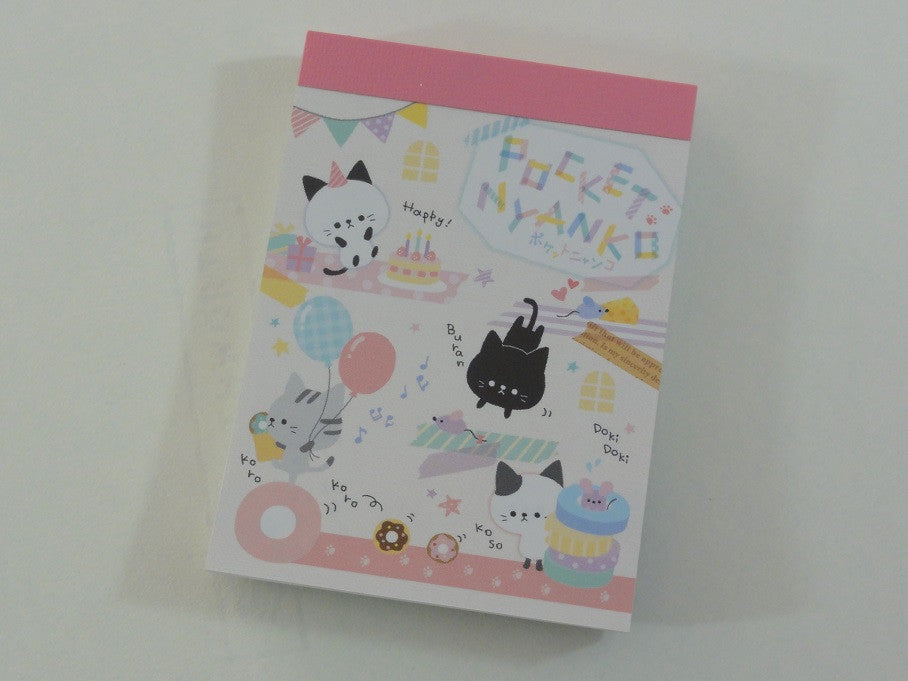 Cute Kawaii Crux Pocket Nyanko Cat Kitten Mini Notepad / Memo Pad