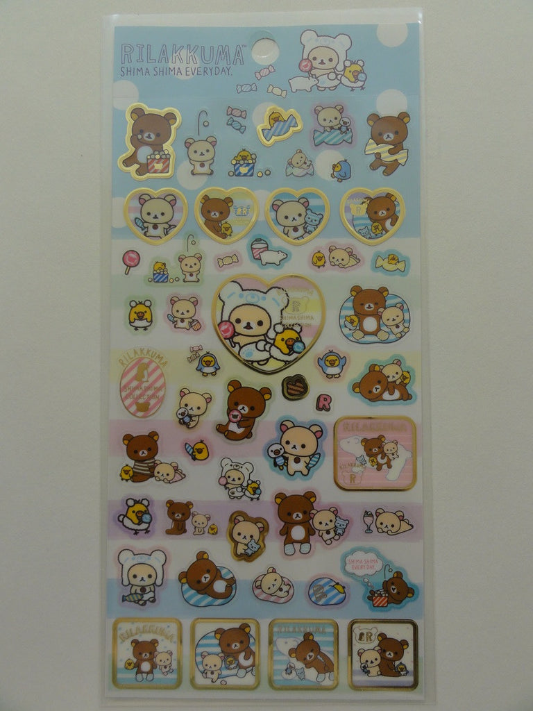 Cute Kawaii San-X Rilakkuma Shima Sticker Sheet