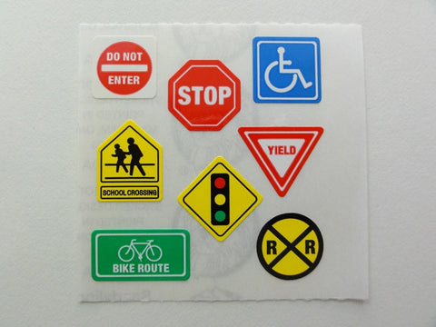 Sandylion Traffic Sign Sticker Sheet / Module - Vintage & Collectible