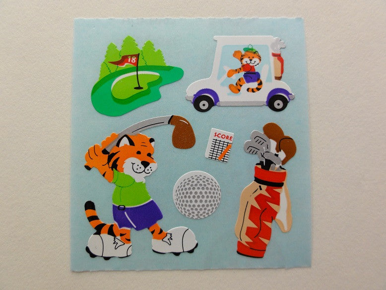 Sandylion Tiger Play Golf Sticker Sheet / Module - Vintage & Collectible