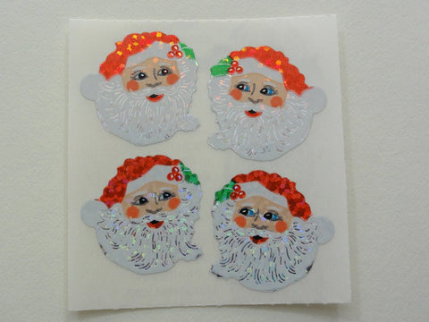Sandylion Christmas Santa Glitter Sticker Sheet / Module - Vintage & Collectible