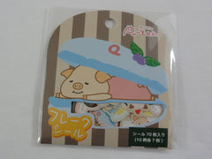 Cute Kawaii Piggy theme Flake Stickers Sack A - Food Chef - for Journal Agenda Planner Scrapbooking Craft