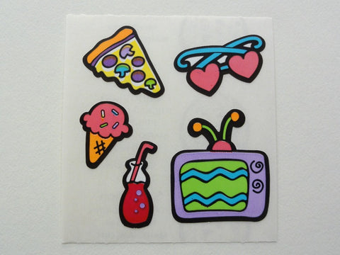 Sandylion TV and Food Sticker Sheet / Module - Vintage & Collectible