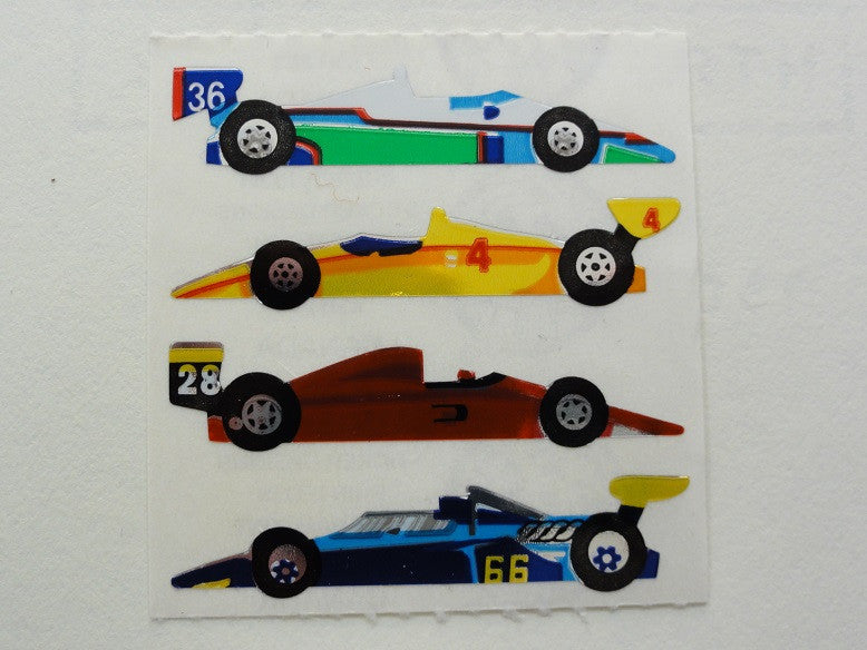 Sandylion Race Car Shiny Sticker Sheet / Module - Vintage & Collectible