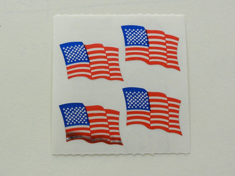 Sandylion USA Flag Shiny Sticker Sheet / Module - Vintage & Collectible