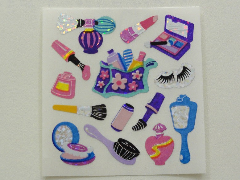 Sandylion Girl Make Ups Perfume Glitter Sticker Sheet / Module - Vintage & Collectible
