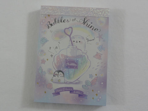 Cute Kawaii Q-Lia Bubble of Shine Penguin Mini Notepad / Memo Pad - Stationery Design Writing Collection