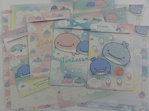 Cute Kawaii San-X Jinbesan Whale Letter Sets - J - Stationery Writing Paper Envelope