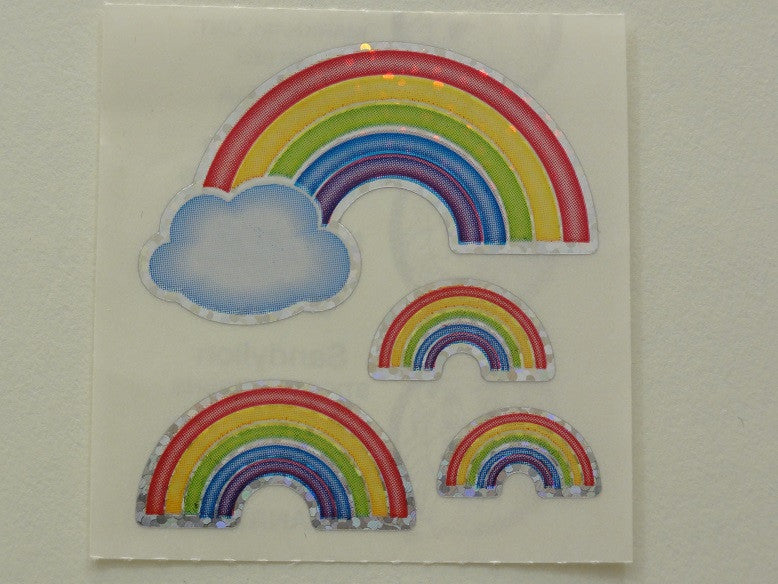 Sandylion Rainbows Glitter Sticker Sheet / Module - Vintage & Collectible