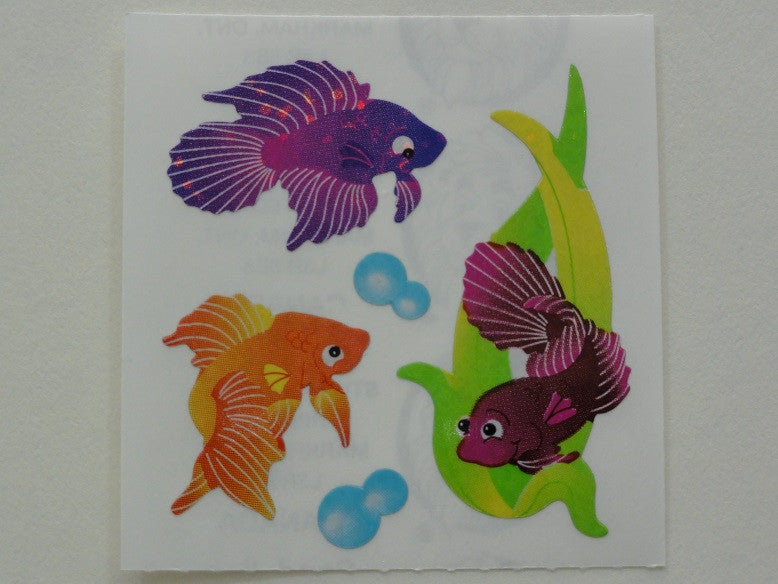 Sandylion Goldfish Glitter Sticker Sheet / Module - Vintage & Collectible