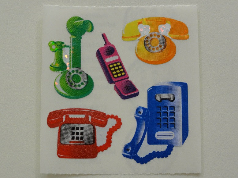 Sandylion Telephone Glitter Sticker Sheet / Module - Vintage & Collectible