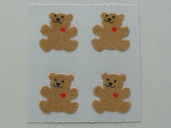 Sandylion Bear Fuzzy Sticker Sheet / Module - Vintage & Collectible