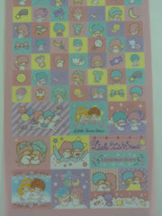 Cute Kawaii Sanrio Little Twin Stars Sticker Sheet - 2015 Rare HTF Collectible - for Journal Planner Craft Stationery