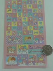 Cute Kawaii Sanrio Little Twin Stars Sticker Sheet - 2015 Rare HTF Collectible - for Journal Planner Craft Stationery