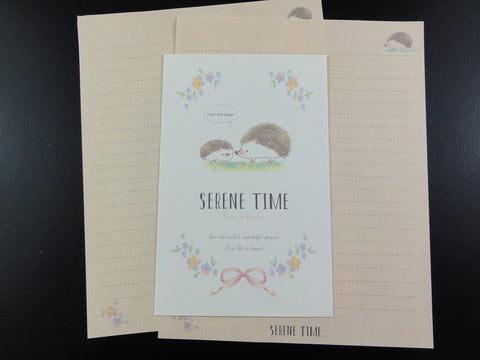 Cute Kawaii Crux Serene Time Hedgehog Letter Set - Writing Paper Stationery Penpal