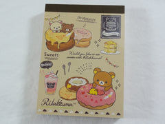 Kawaii Cute San-X Rilakkuma Bear Deli Mini Notepad / Memo Pad - A - Stationery Writing Message