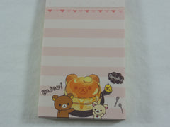 Kawaii Cute San-X Rilakkuma Bear Deli Mini Notepad / Memo Pad - B - Stationery Writing Message