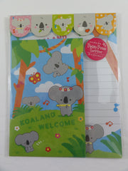 Cute Kawaii Koala Land Letter Set Pack with Stickers - Stationery Writing Paper Envelope