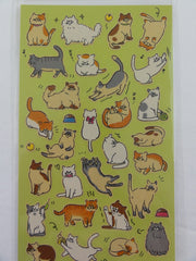Cute Kawaii Mind Wave Cat Fun Sticker Sheet - for Journal Planner Craft Scrapbook Notebook Organizer