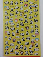 Cute Kawaii Mind Wave Happy Hungry Panda Sticker Sheet - for Journal Planner Craft Scrapbook Notebook Organizer