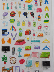 Cute Kawaii Mind Wave House Kitchen Bathroom Chores Smile Sticker Sheet - for Journal Planner Craft Scrapbook Notebook Organizer