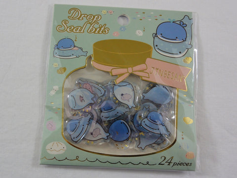 z Cute Kawaii San-X Jinbesan Drop Seal Bits Style Flake Stickers Sack - for Journal Planner Agenda Craft Scrapbooking Collectible