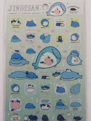 Cute Kawaii San-X Jinbesan Whale Sticker Sheet 2017 - E - for Planner Journal Scrapbook Craft