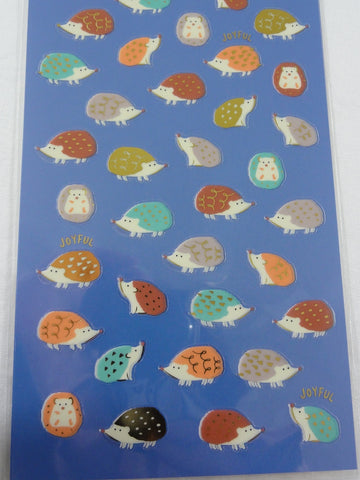 Cute Kawaii Mind Wave Hedgehog Sticker Sheet - for Journal Planner Craft Scrapbook Organizer Calendar Notebook
