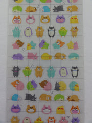 Cute Kawaii Mind Wave Schedule Sticker Sheet - Hedgehog Bird Bear Dog Cat Rabbit - for Journal Planner Craft Scrapbook Organizer Calendar Notebook