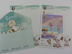 Cute Kawaii Kamio Peanuts Snoopy Mini Letter Sets - G -  Small Writing Gift Secret Note Envelope Set Stationery