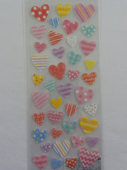 Cute Kawaii Mind Wave Hearts Love Sticker Sheet - for Journal Planner Craft