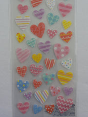 Cute Kawaii Mind Wave Hearts Love Sticker Sheet - for Journal Planner Craft