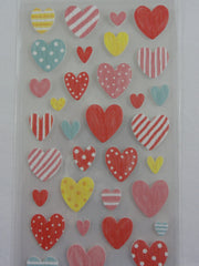 Cute Kawaii Mind Wave Hearts Love Sticker Sheet - for Journal Planner Craft Organizer Calendar