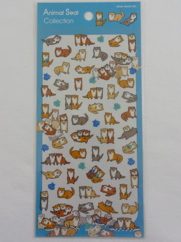 Cute Kawaii Mind Wave Otter Animal Sticker Sheet - for Journal Planner Craft Organizer Calendar