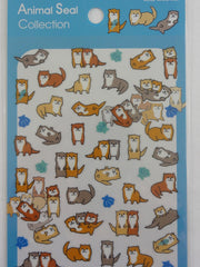 Cute Kawaii Mind Wave Otter Animal Sticker Sheet - for Journal Planner Craft Organizer Calendar