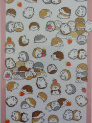 Cute Kawaii Mind Wave Hedgehog Animal Sticker Sheet - for Journal Planner Craft Organizer Calendar