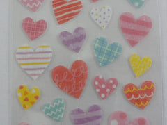 Cute Kawaii Mind Wave Hearts Love Sticker Sheet - for Journal Planner Craft