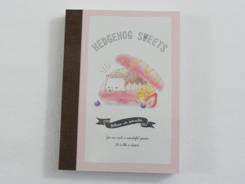 Cute Kawaii Crux Hedgehog Sweets Mini Notepad / Memo Pad - Stationery Designer Paper Collection