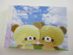 Cute Kawaii Crux Cream Bears Mini Notepad / Memo Pad - Stationery Designer Paper Collection