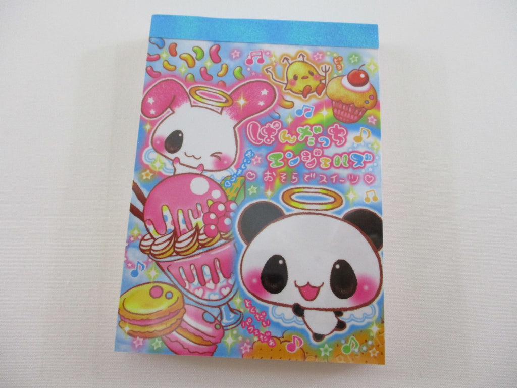 Cute Kawaii Crux Panda Rabbit Angel Mini Notepad / Memo Pad - Stationery Designer Paper Collection